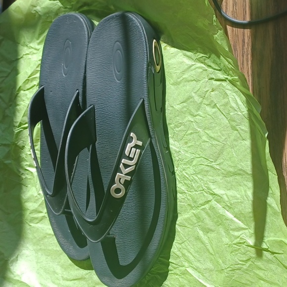 OAKLEY B1B FLIP FLOP FLIP FLOP - Blackout Size 10 Men’s - Picture 2 of 5